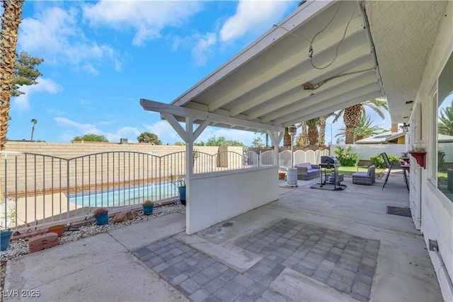 4680 Freshwater Dr, Las Vegas, NV 89103 - view of patio / terrace featuring a fenced in pool and a fenced backyard