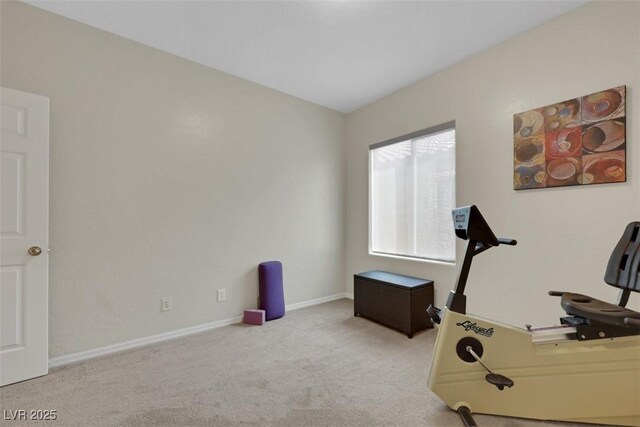 8316 Imperial Lakes St, Las Vegas, NV 89131 - workout room featuring carpet floors and baseboards