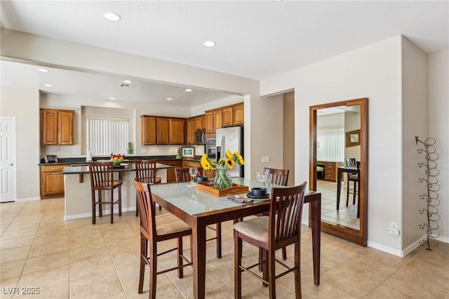 8316 Imperial Lakes St, Las Vegas, NV 89131 - dining space featuring recessed lighting, light tile patterned floors, and baseboards