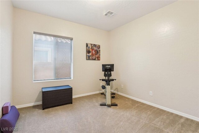 8316 Imperial Lakes St, Las Vegas, NV 89131 - exercise room with carpet flooring and baseboards