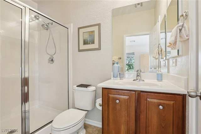 8316 Imperial Lakes St, Las Vegas, NV 89131 - bathroom with vanity, toilet, and a stall shower