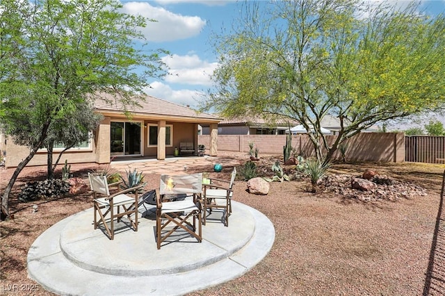 8316 Imperial Lakes St, Las Vegas, NV 89131 - view of patio with an outdoor fire pit