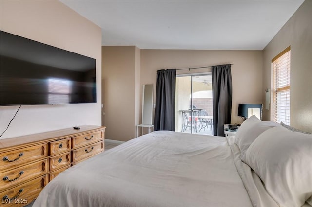 2595 Fort Lauderdale Dr, Las Vegas, NV 89156 - bedroom featuring vaulted ceiling and access to exterior