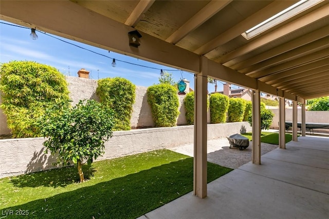 view of patio / terrace with a fenced backyard
