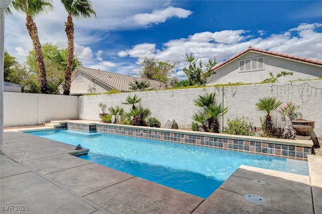 view of pool with a fenced in pool and a fenced backyard