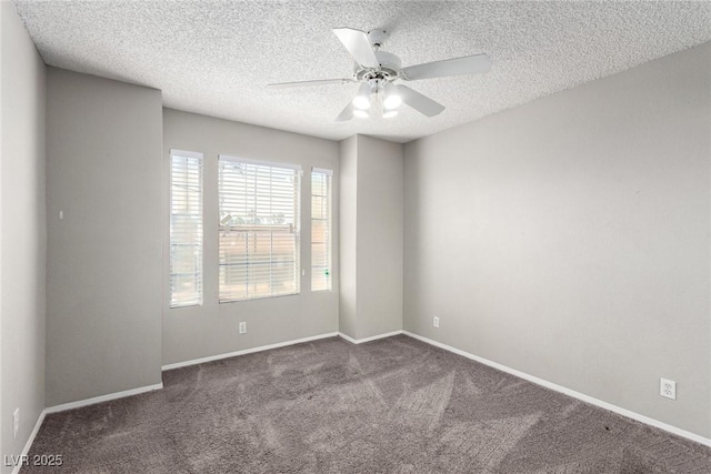 6428 Yarmouth Dr, Las Vegas, NV 89108 - carpeted spare room featuring baseboards, ceiling fan, and a textured ceiling