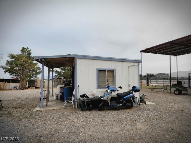 view of outdoor structure