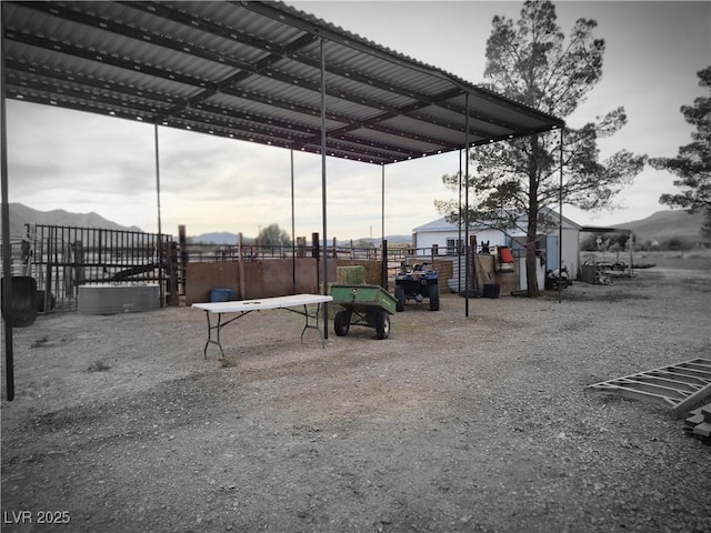 exterior space with fence
