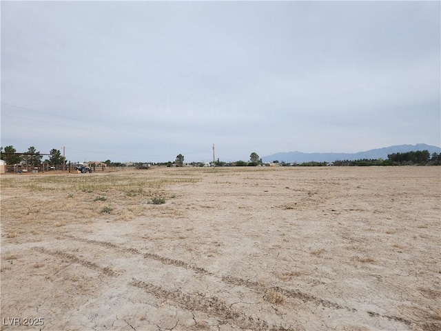 exterior space featuring a mountain view and a rural view