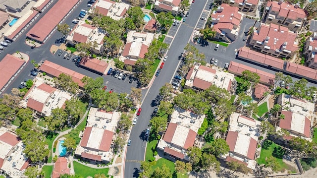 drone / aerial view featuring a residential view