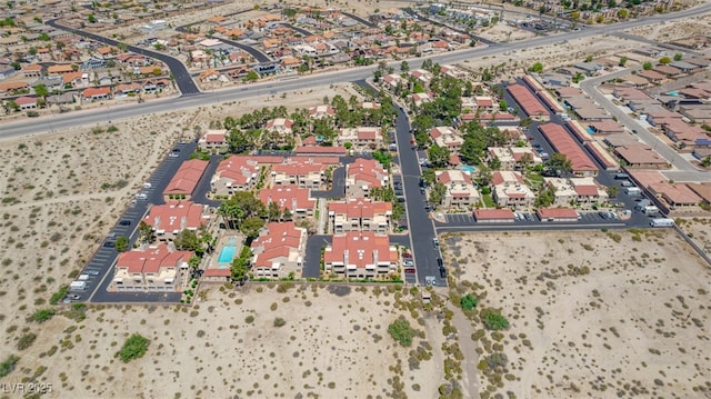 aerial view with a residential view