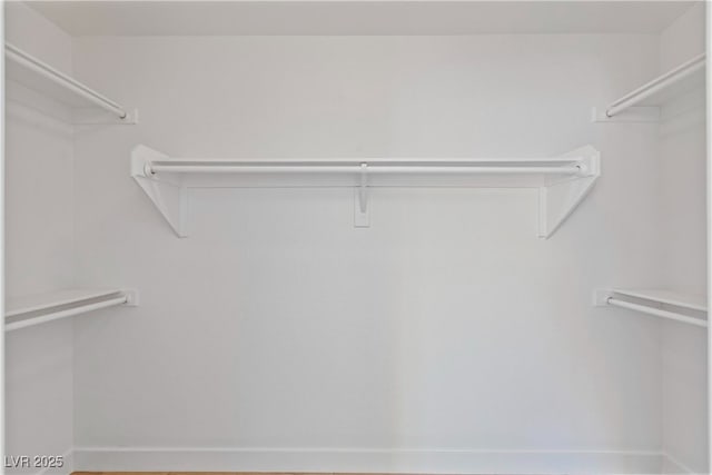 view of walk in closet