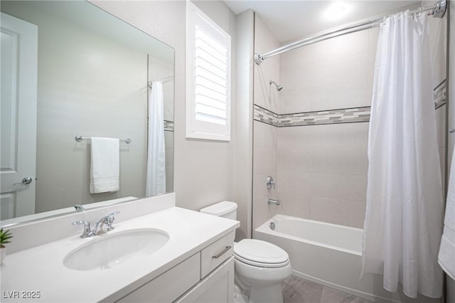 12018 Vento Forte Ave, Las Vegas, NV 89138 - bathroom with toilet, shower / tub combo with curtain, and vanity