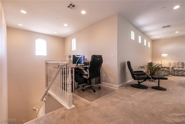 63 Via Di Mello, Henderson, NV 89011 - home office featuring carpet floors, recessed lighting, and baseboards