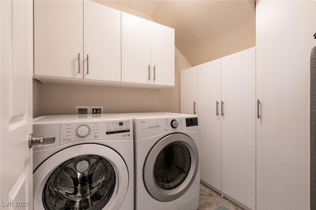 63 Via Di Mello, Henderson, NV 89011 - clothes washing area featuring separate washer and dryer and cabinet space