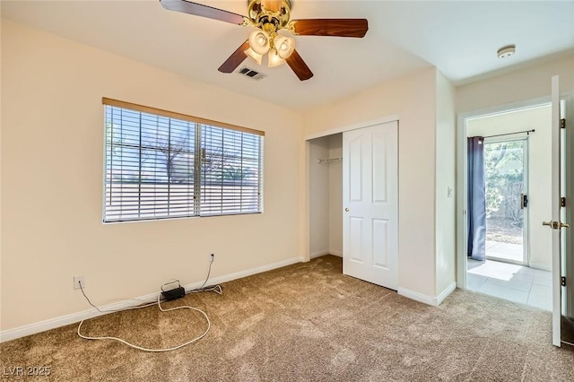 4 Bishopsgate Ter, Henderson, NV 89074 - unfurnished bedroom featuring carpet flooring, baseboards, a closet, and ceiling fan