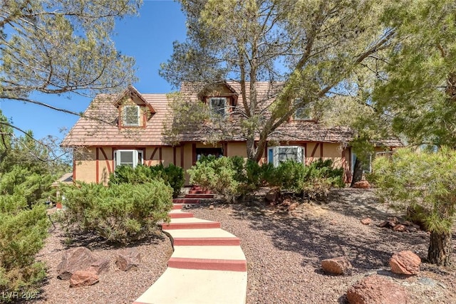 view of front of home with stucco siding