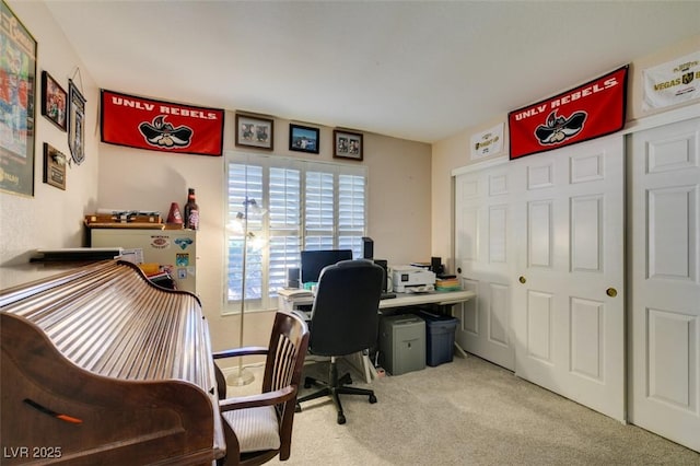 view of carpeted office