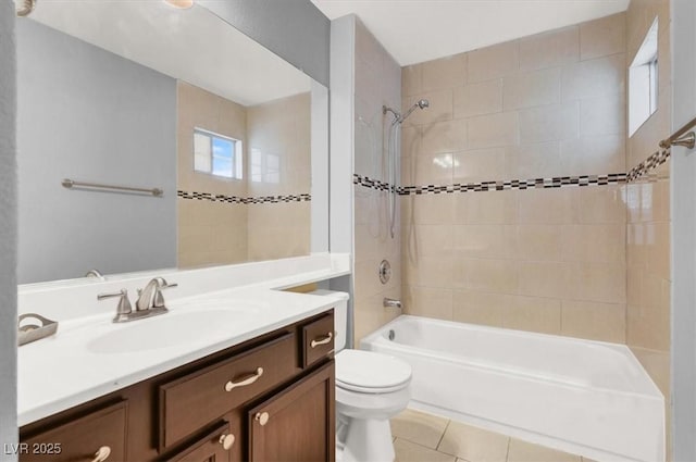 1861 Windward Ct, Henderson, NV 89012 - bathroom with vanity, tile patterned flooring, toilet, and shower / tub combination