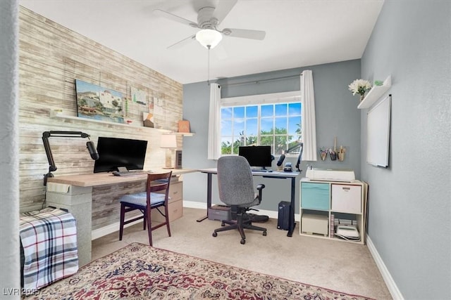 1861 Windward Ct, Henderson, NV 89012 - carpeted office featuring baseboards and ceiling fan