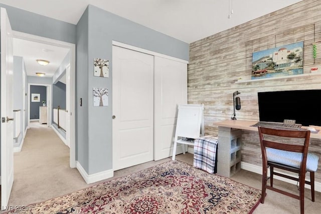 1861 Windward Ct, Henderson, NV 89012 - office with wooden walls, baseboards, and carpet