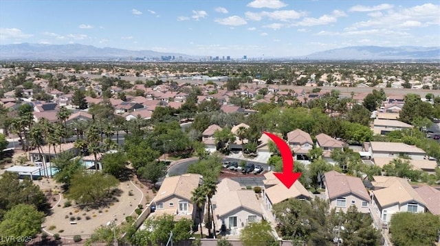 1861 Windward Ct, Henderson, NV 89012 - drone / aerial view with a mountain view and a residential view