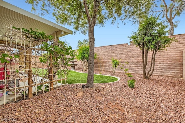 view of fenced backyard
