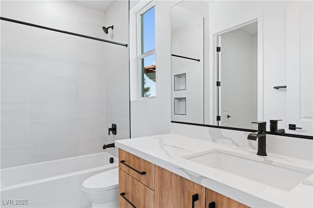 8721 Robinson Ridge Dr, Las Vegas, NV 89117 - full bath featuring healthy amount of natural light, vanity, and shower / washtub combination