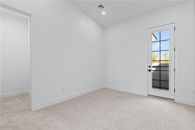 8721 Robinson Ridge Dr, Las Vegas, NV 89117 - spare room with light carpet and lofted ceiling