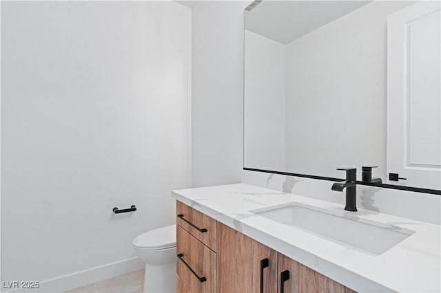 8721 Robinson Ridge Dr, Las Vegas, NV 89117 - half bathroom with vanity and tile patterned floors