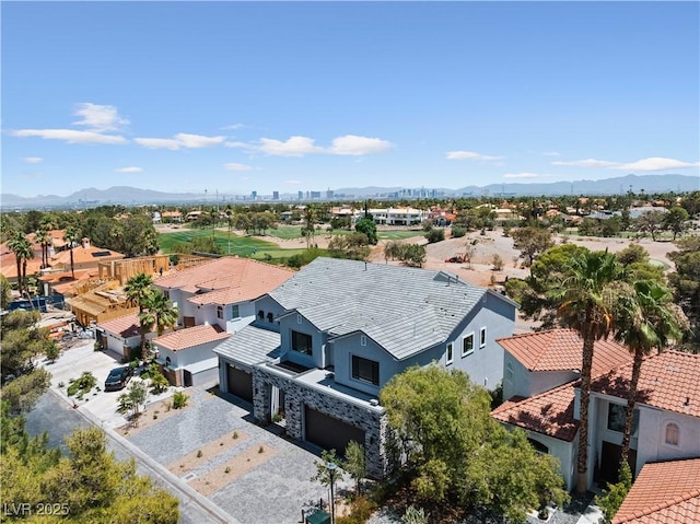 8721 Robinson Ridge Dr, Las Vegas, NV 89117 - aerial view of residential area with a mountain backdrop