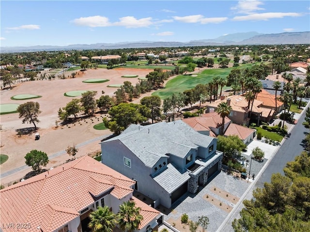 8721 Robinson Ridge Dr, Las Vegas, NV 89117 - aerial view of residential area featuring a mountainous background and a local golf course