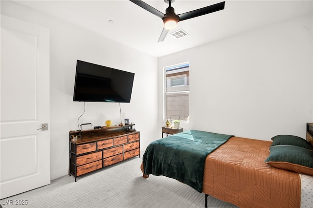 9815 Evergreen Pine St, Las Vegas, NV 89166 - carpeted bedroom with visible vents and a ceiling fan