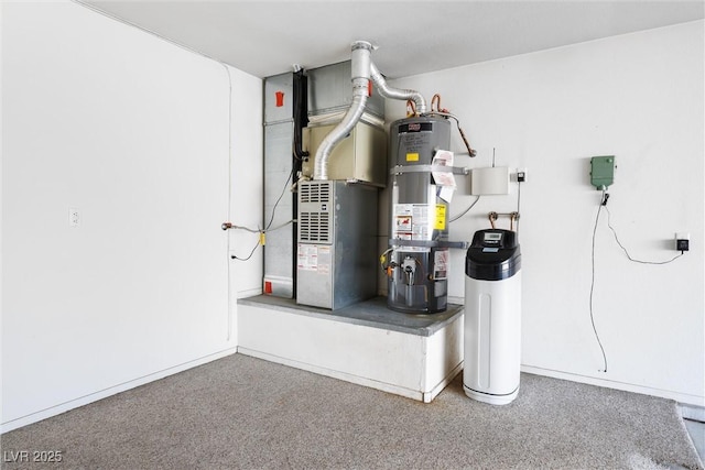utilities featuring strapped water heater