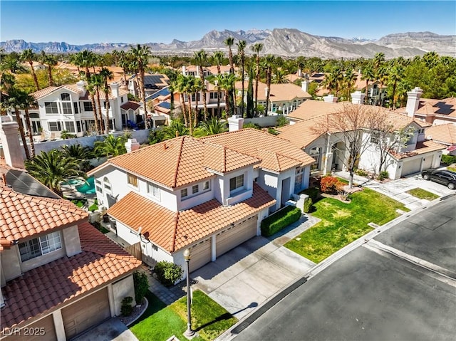 2909 Sterling Cove Dr, Las Vegas, NV 89128 - bird's eye view featuring a residential view and a mountain view