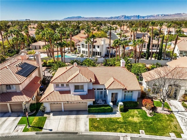 2909 Sterling Cove Dr, Las Vegas, NV 89128 - aerial view with a mountain view and a residential view