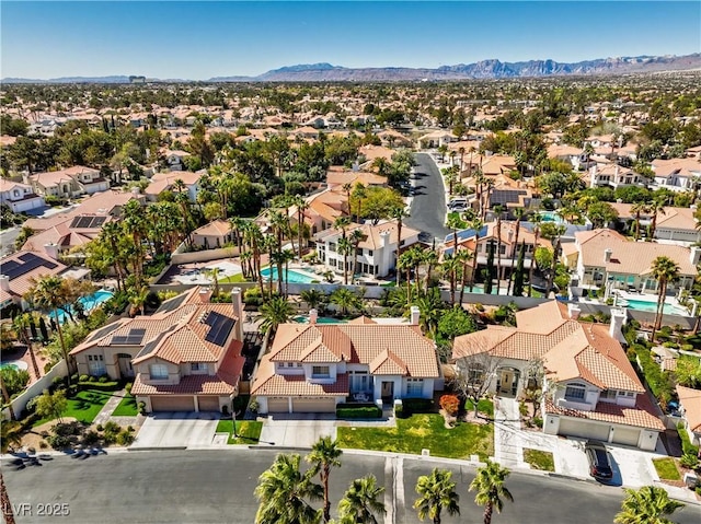 2909 Sterling Cove Dr, Las Vegas, NV 89128 - birds eye view of property with a residential view and a mountain view