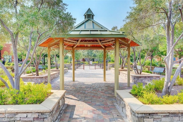 view of home's community featuring a gazebo