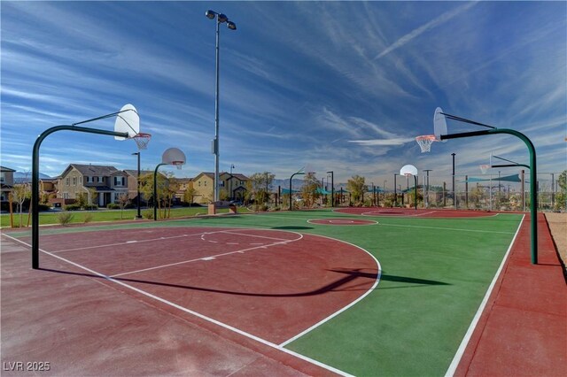 view of sport court featuring community basketball court