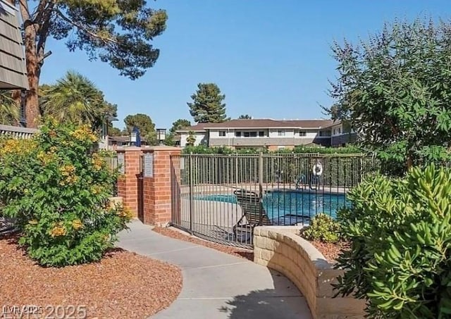pool featuring fence