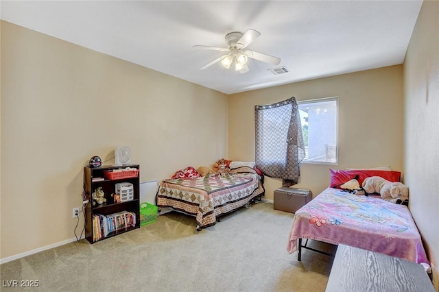 1007 Shades End Ave, North Las Vegas, NV 89081 - bedroom with carpet floors and ceiling fan
