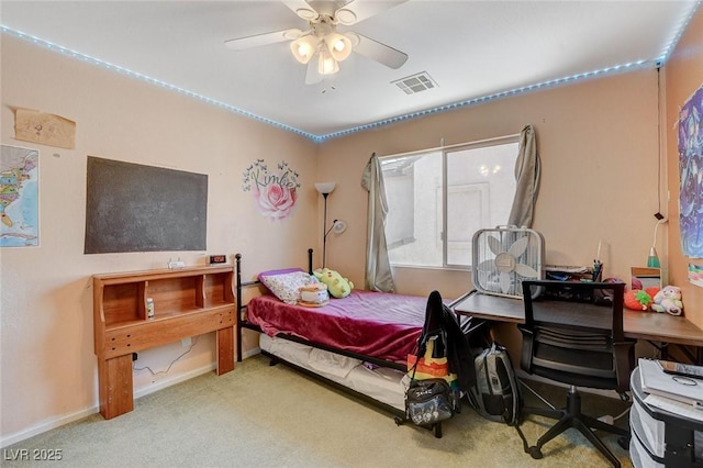 1007 Shades End Ave, North Las Vegas, NV 89081 - carpeted bedroom with baseboards and ceiling fan