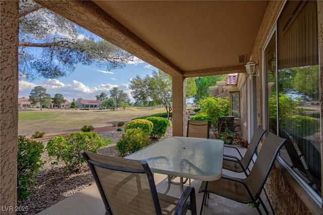 8901 Litchfield Ave, Las Vegas, NV 89134 - view of patio with outdoor dining area and visible vents