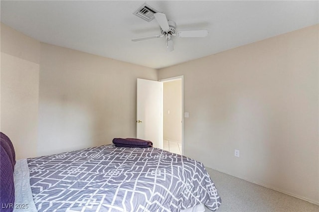 8901 Litchfield Ave, Las Vegas, NV 89134 - bedroom with carpet flooring, a ceiling fan, and visible vents