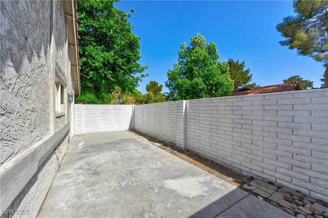 view of patio / terrace with a fenced backyard