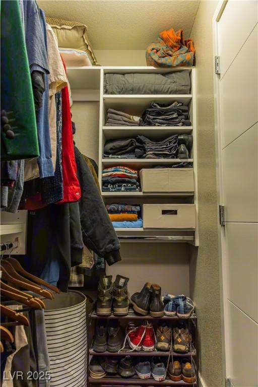 view of walk in closet