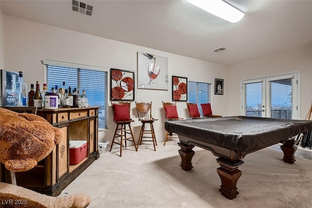 6750 Quapaw St, Las Vegas, NV 89149 - playroom with carpet floors, pool table, and visible vents