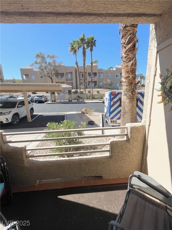 balcony with a residential view