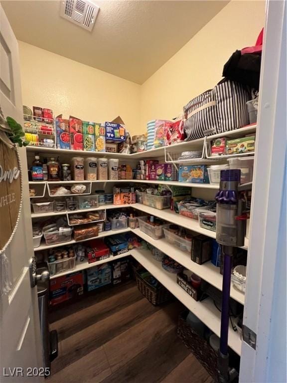 pantry with visible vents