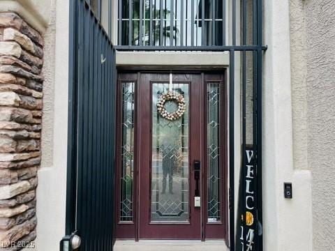 7109 Rancho De Taos, Las Vegas, NV 89130 - property entrance featuring a balcony